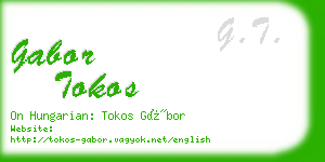 gabor tokos business card